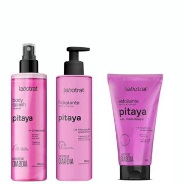 Imagem de Kit Labotrat Pitaya: Esfoliante Corporal 150g, Hidratante Corporal 190ml e Body Splash 190ml - Hidratação, Renovação e Frescor