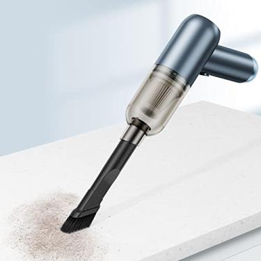 Imagem de Mini aspirador de pó portátil para carro com sucção potente, vassoura sem fio de alta potência, antipoeira, leve, fácil de segurar, espanador de ar elétrico silencioso, pequeno aspirador para casa,
