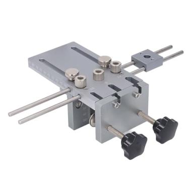 Imagem de Gabarito de cavilha autocentrante, kit de gabarito de cavilha ajustável de liberação rápida de 6 8 10 mm 3 em 1 para marcenaria de biscoitos