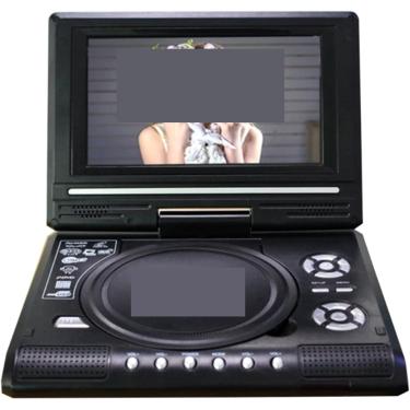 Imagem de Leitor de DVD móvel, leitor de DVD portátil AV Cabo TV Projetor Função Suporte USB Flash Drive Suporte para cartão SD AV-in/Out