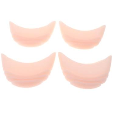 Imagem de 2 pares de dedos de gel de silicone ou palmilha confortável no antepé com orifício respirável, perfeita para dançarinos e corredores, mangas para alívio da dor nos dedos pequenos – Pele