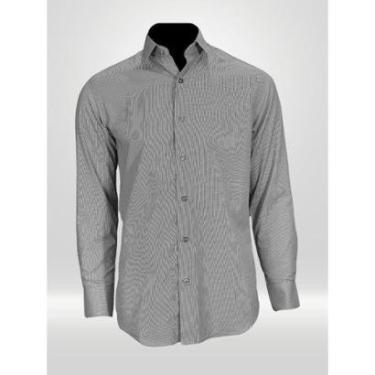 Imagem de Camisa Masculina Social Manga Longa Listrada Grafite-Masculino