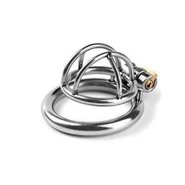 Imagem de Dispositivo de castidade com trava furtiva de malha 3D, gaiola de pênis respirável de aço inoxidável, anel peniano, cinto de castidade, brinquedo sexual de abstinência para homens(1 Ring,40mm)