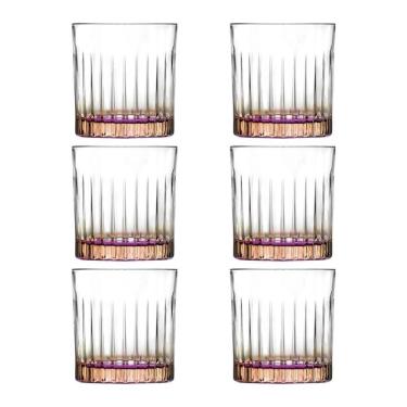 Imagem de Conjunto De Copos De Cristal Colorido Para água/whisky 6 Peç