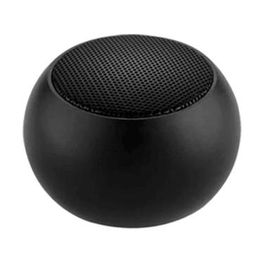 Imagem de Mini Caixa De Som Bluetooth Metal Potente 3W Portátil Preta - Lehmox