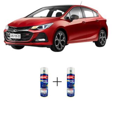 Imagem de Spray automotivo vermelho chili gm + verniz spray 300ml - Sherwin Will