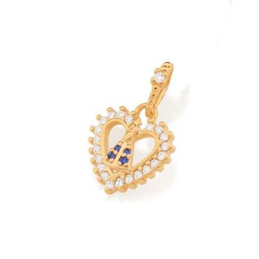Imagem de Pingente banhado ouro 3x 24k 18k e 22k feminino nossa senhora aparecid