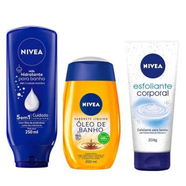 Imagem de NIVEA Kit - Esfoliante Corporal + Sabonete Líquido Óleo + Hidratante P