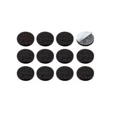 Imagem de Kit 12 Protetores de Feltro Cadeiras Portas Redondos 2cm - Aliança