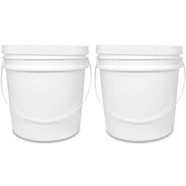 Imagem de Kit 02 Baldes 10 Litros Tampa Hermética e Alça para Uso Geral Multiuso