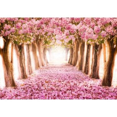 Imagem de Painel De Lona Floresta Florida 3D - 200x150cm - Fabrika de Festa