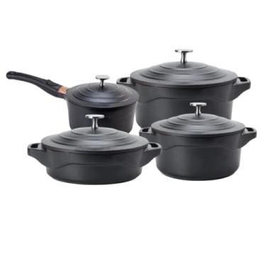Imagem de Jogo De Panelas Black Le Cook Rev. Cerâmico Indução 4 Pçs