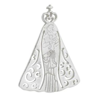 Imagem de Pingente Feminino De Prata 950 Vazado Nossa Senhora Elegante - Florenz