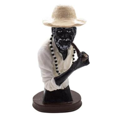 Imagem de Imagem Busto Preto Velho Resina 20 Cm - Amém Decoração Religiosa