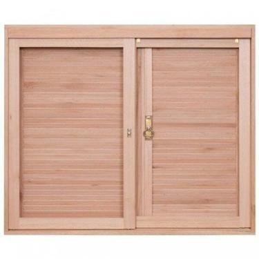 Imagem de Janela de Madeira Veneziana 100x80cm com Caixilho 12cm Ewk 200 Rondosu