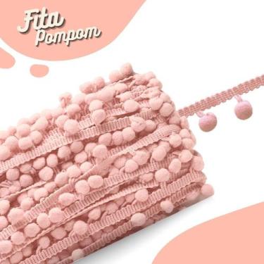 Imagem de Fita Pompom Salmão 20mm Rolo Com 25 Metros - Nybc