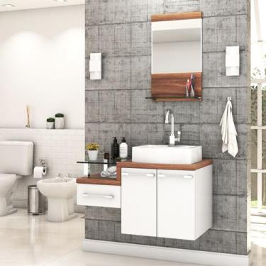Imagem de Gabinete para Banheiro C/cuba RT41 e Espelheira Legno 831 - Compace, B