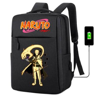 Imagem de Mochila USB Escolar Estampa Infantil Naruto Notebooks, Trabalho Escola