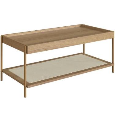 Imagem de Mesa de Centro Para Sala de Estar Industrial Indy A03 Hanover Dourado 