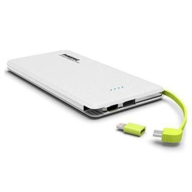 Imagem de Power Bank Carregador Portátil 5000mah Pineng Slim Branco - xdoria