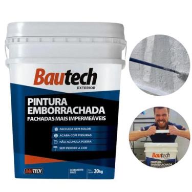 Imagem de Tinta Emborrachada Impermeabilizante Branca 20kg Bautech