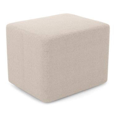 Imagem de Puff Decorativo Living Yumi Retangular 60cm Bouclê Bege - Desk Design