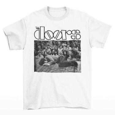 Imagem de Camiseta Premium em Algodão Banda de Rock The Doors Unissex Camisa. - 