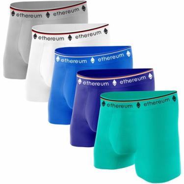 Imagem de Kit 5 Cuecas Box Boxer Masculinas Cueca Boxer Microfibra Adulto CORES 