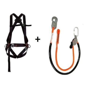 Imagem de kit Cinto Paraquedista + Talabarte Corda 12mm DG6002DG9200 - DGMASTER