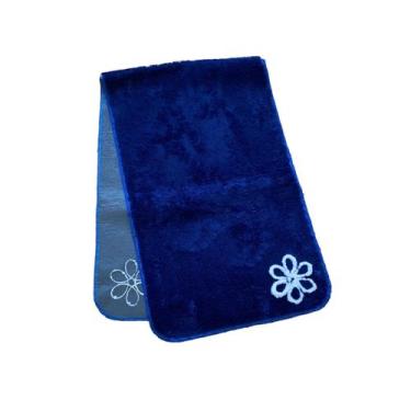 Imagem de Passadeira 0.47cm x 1,50m Elegance Flower  - Tapetes Tigra, AZUL ROYAL