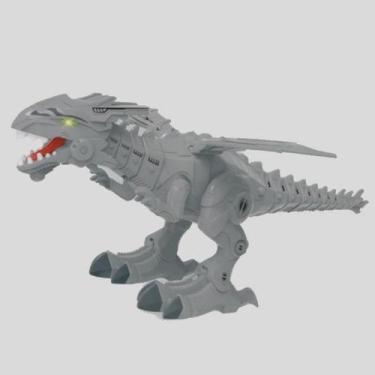 Imagem de Boneco Dinossauro Cyber Mecânico Que Anda Emite Som Luz Cinza - Fun Ga