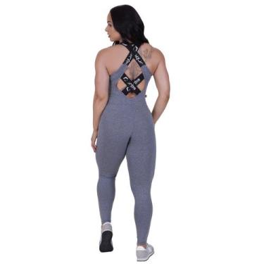 Imagem de Macacão Fitness Feminino Poliamida com Zíper Frontal e Elástico Person