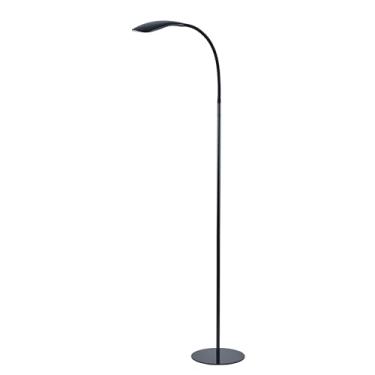 Imagem de Bostitch Office Luminária de piso LED Gooseneck, design de silicone flexível, altura de 72,88 cm, 800 lúmens, preto (VLED1502-BKF)