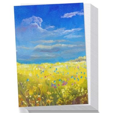 Imagem de 60 folhas de papel aquarela, prensa a frio, 300 g/m2/63,5 kg, papel de cor de água a granel para crianças e adultos, papel de pintura de aquarela esbranquiçado pequeno para materiais de desenho