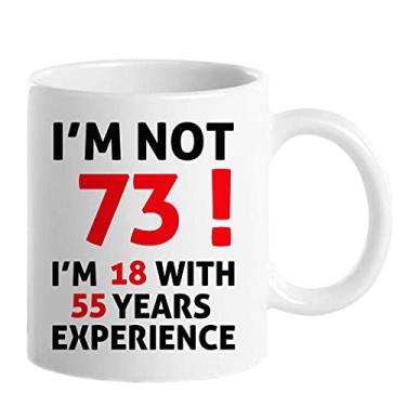Imagem de 73rd Birthday Gifts for Men, Funny 73 Year Old Gift Coffee Mug, 1950 73rd Birthday Mugs for Him, Dad, Uncle, Husband, Brother, Grandpa, Friend, 11 oz Tea Cup I'M NOT 73F