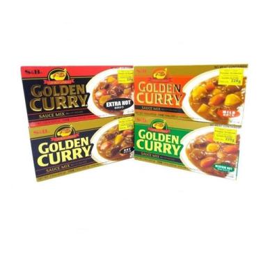 Imagem de Tempero Golden Curry 4 tp Suave Médio Forte Extra 220g - S&B