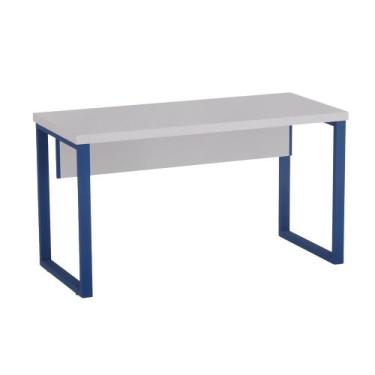 Imagem de Mesa Auxiliar Tubolar PE 40 Pandin 90 Cm Cinza e Azul Del Rey
