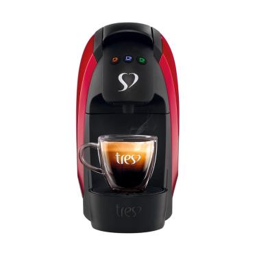 Imagem de Cafeteira Espresso TRES 3 Corações Luna Automática Vermelha - 600ml 