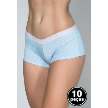 Imagem de Kit 10 Calcinhas Vekyo Short Caleçon Renda Confortável, Mulher, M, Sor