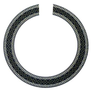 Imagem de Roseta De Madeira Estampa Mosaico Violão Nylon E Viola 92mm - Marquez