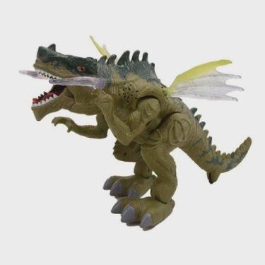 Imagem de Brinquedo Interativo Dragão Dinossauro Luz, Som, Anda E Solta Fumaça. 