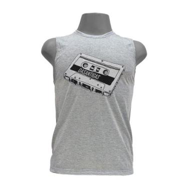 Imagem de Camiseta regata masculina - Fita K7. - DASANTIGAS, Silver, Silver, P