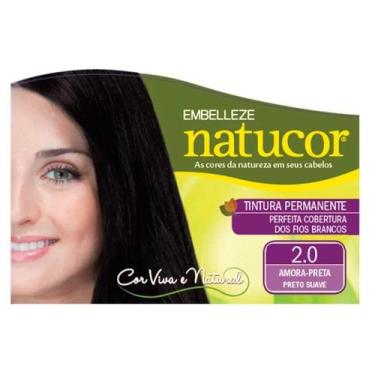 Imagem de Tintura natucor pó - cor 2.0 preto suave - Embeleze