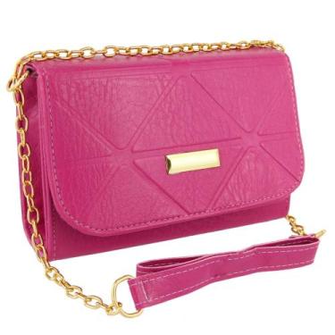 Imagem de Bolsa feminina transversal de ombro alça tiracolo - GF Griff, Rosa