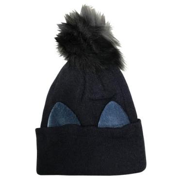 Imagem de Gorro Touca Infantil Com Orelha De Gatinho e Pompom Quentinho Inverno 