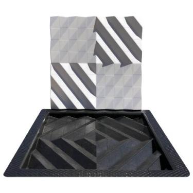 Imagem de Forma 3D Gesso e Cimento ABS - Chanfrado 30x30 cm - Xmoldes Formas 3D