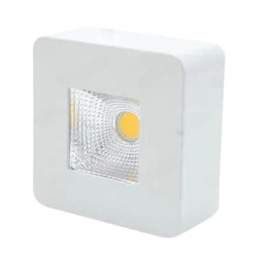 Imagem de Spot Sobrepor Quadrado Branco 6cm Led 5W 3000K Bivolt - EMBU LED