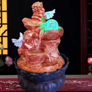 Imagem de Fonte De Água Decorativa Cascata Anjos Da Guarda - Althea Arte Decor