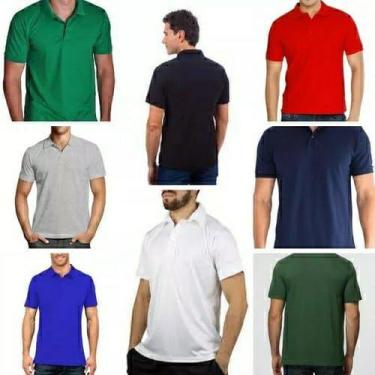 Imagem de Kit 3 Camisas Polo Camisetas Masculinas Lisa Básica Piquet - Abafarto,