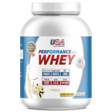 Imagem de Whey Protein Baunilha - (Fórmula Americana) Massa muscular e Definição (1Kg) - vitaminas, aminoácidos e Sais Minerais - USA SPORT NUTRITION